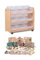 Keuzekast B90 x D40 x H98 cm Beuken Esdoorn met 9 Manden en Tel set 2 Tangara Groothandel Kinderopvang en kinderdagverblijf inrichting02